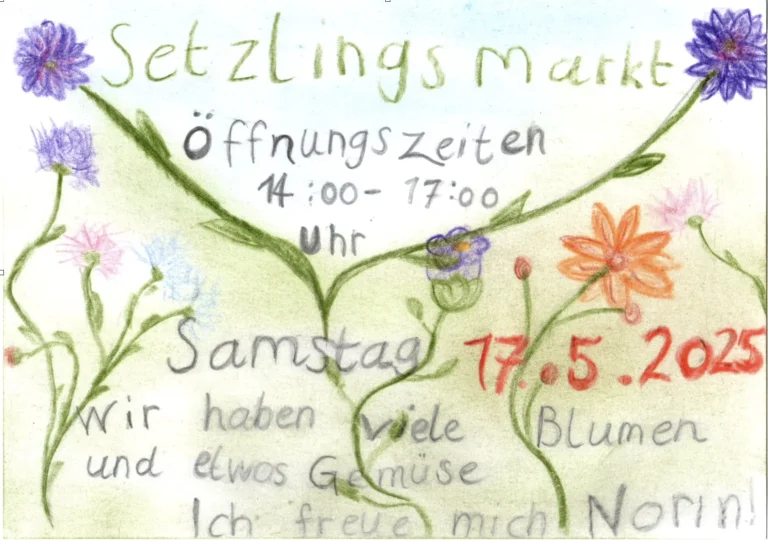 Vierter Setzlingsmarkt – Von Spielgeld bis Vasen